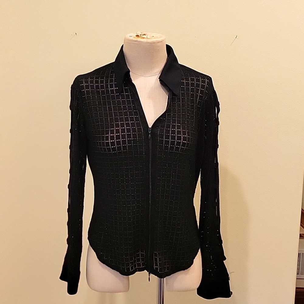Black zip top
